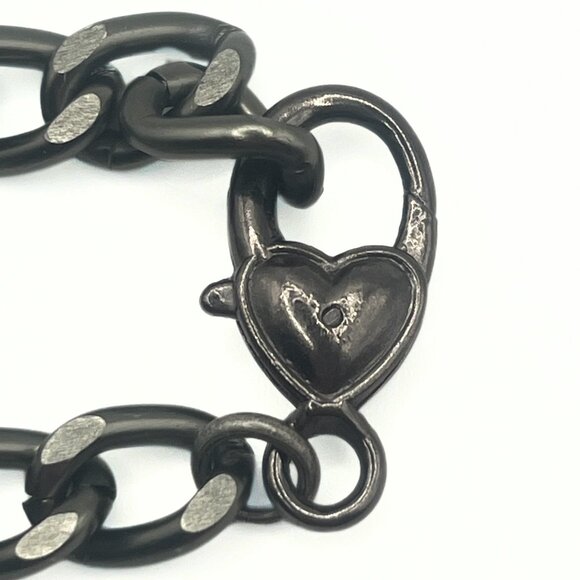 Handcrafted Large Blue/Purple Swarovski Crystal Chunky Chain Bracelet - Luxury - Picture 10 of 11